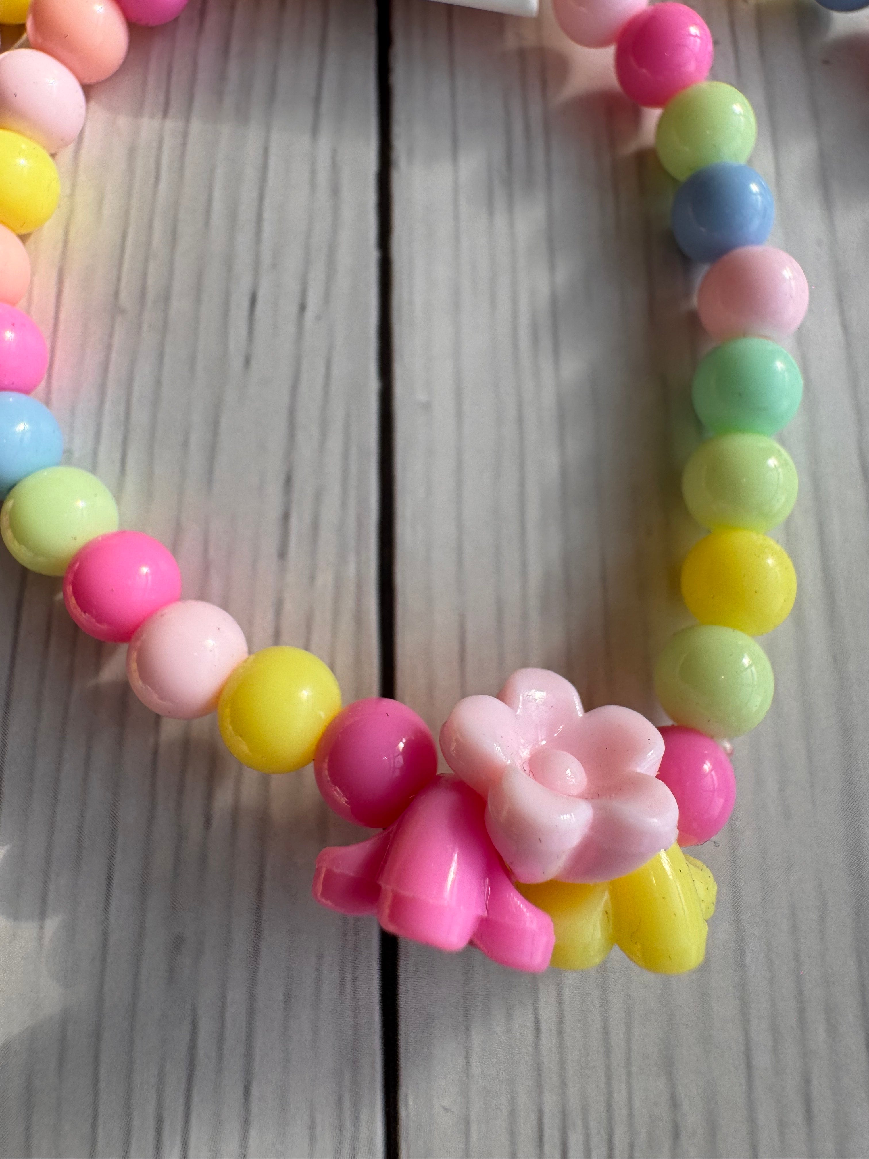 The Pastel Blossom Kids Matching Set (Necklace & Bracelet)