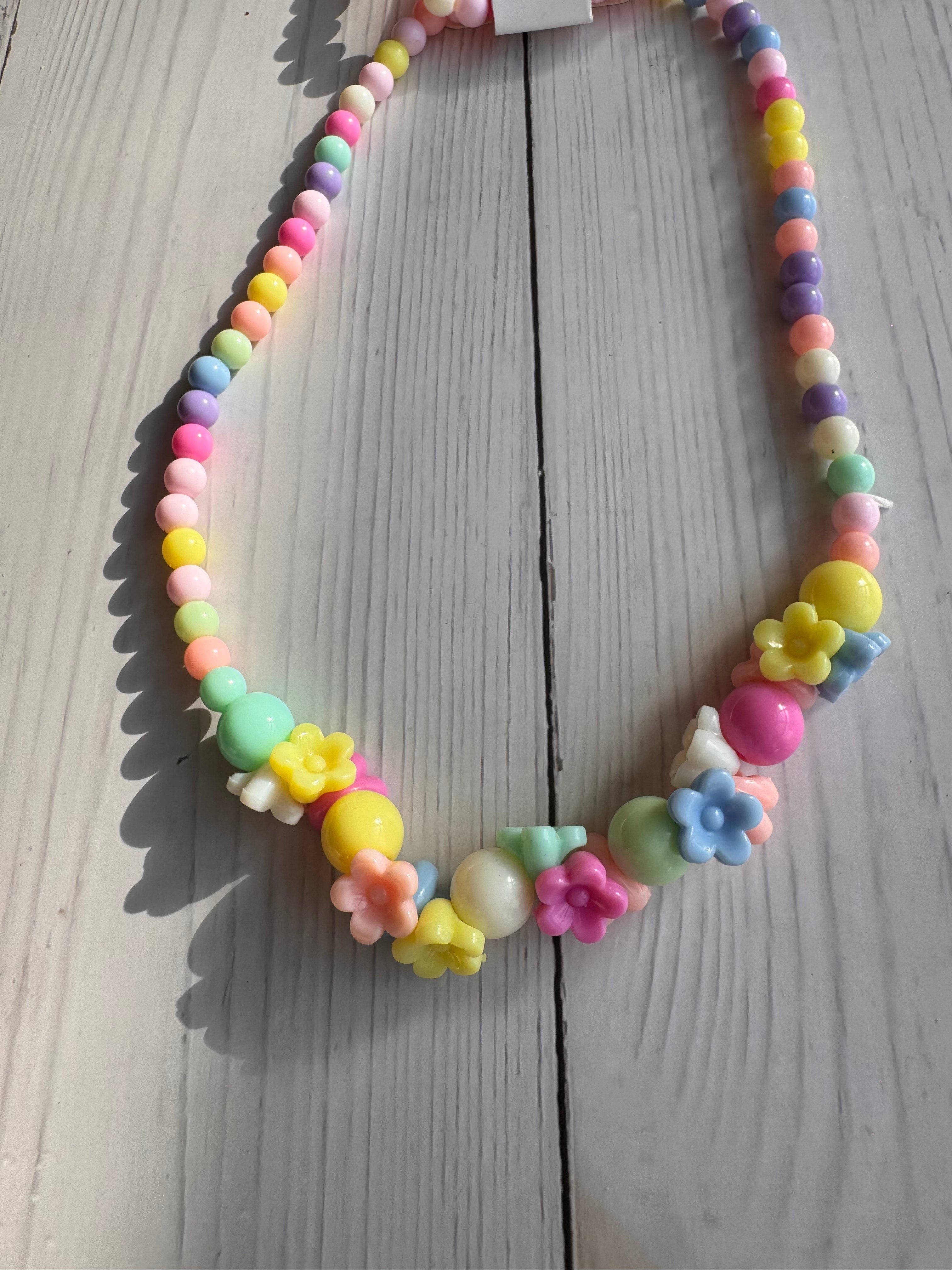 The Pastel Blossom Kids Matching Set (Necklace & Bracelet)