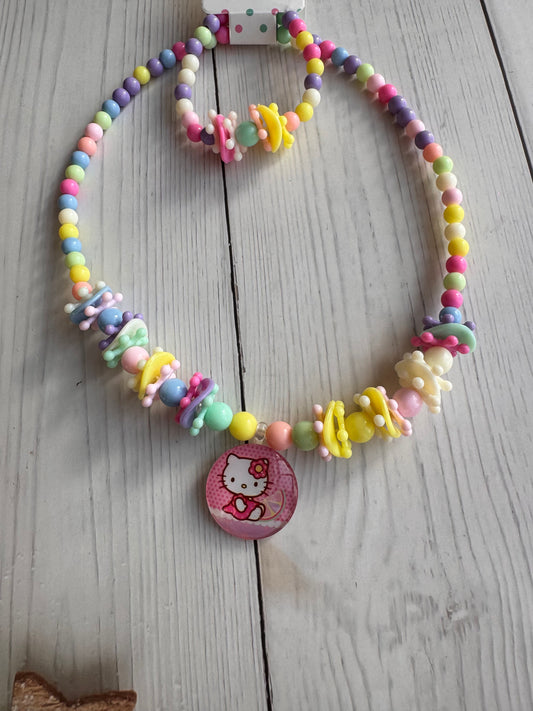 Hello Kitty Pastel Dream Jewelry Set - Necklace & Bracelet
