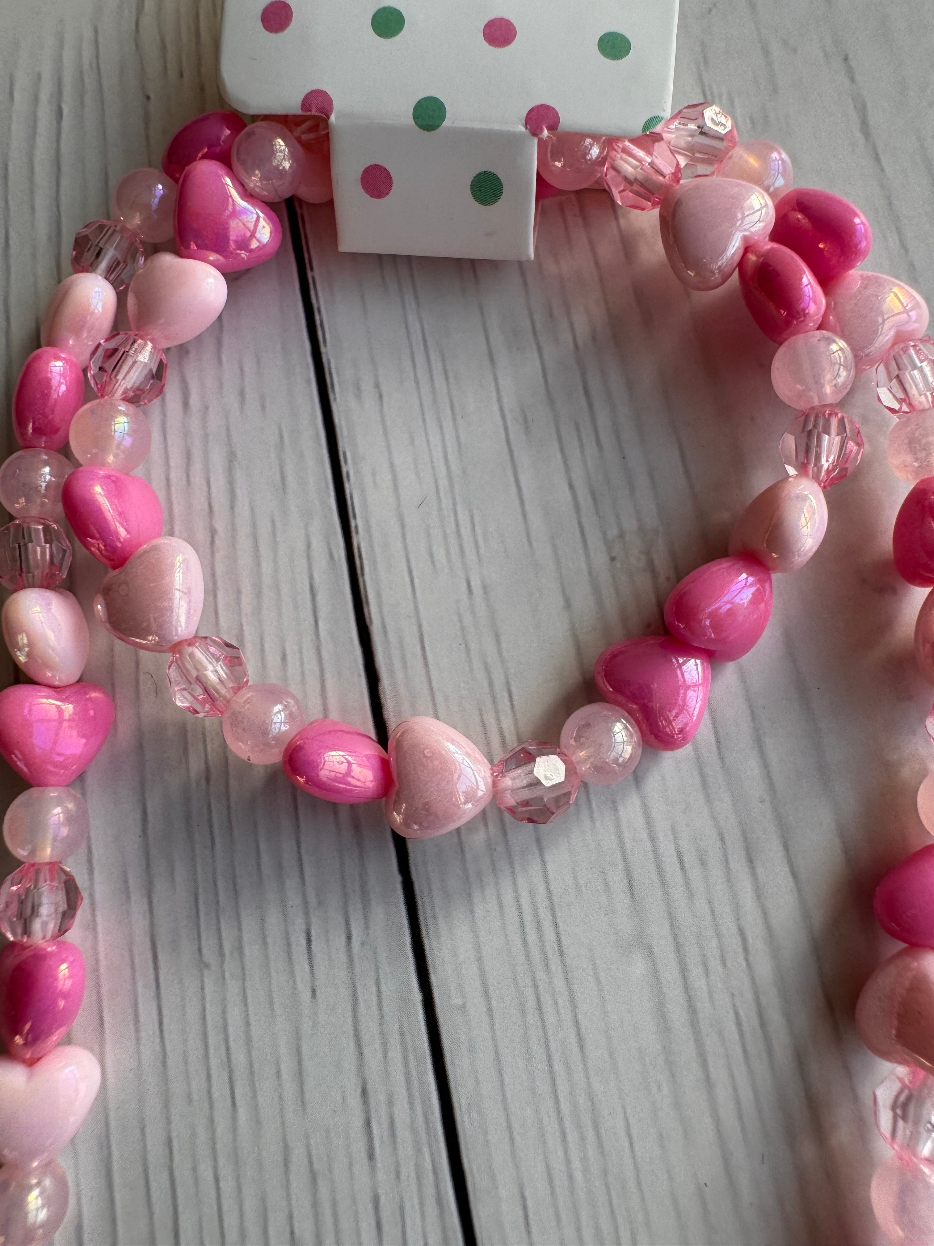 The Sparkly Sweetheart Handmade Necklace & Bracelet Set
