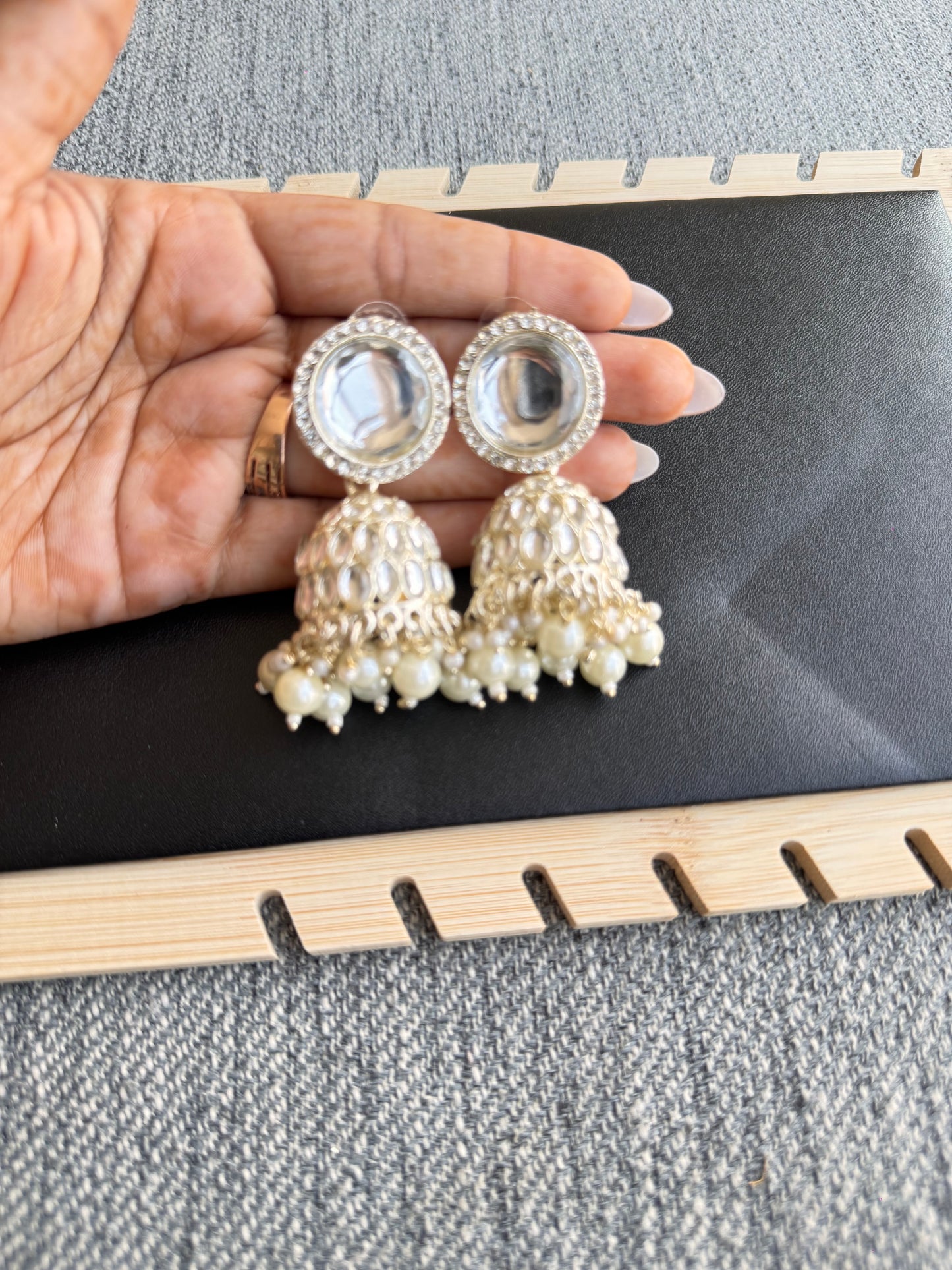 The Noor Kundan & Pearl Jhumkas
