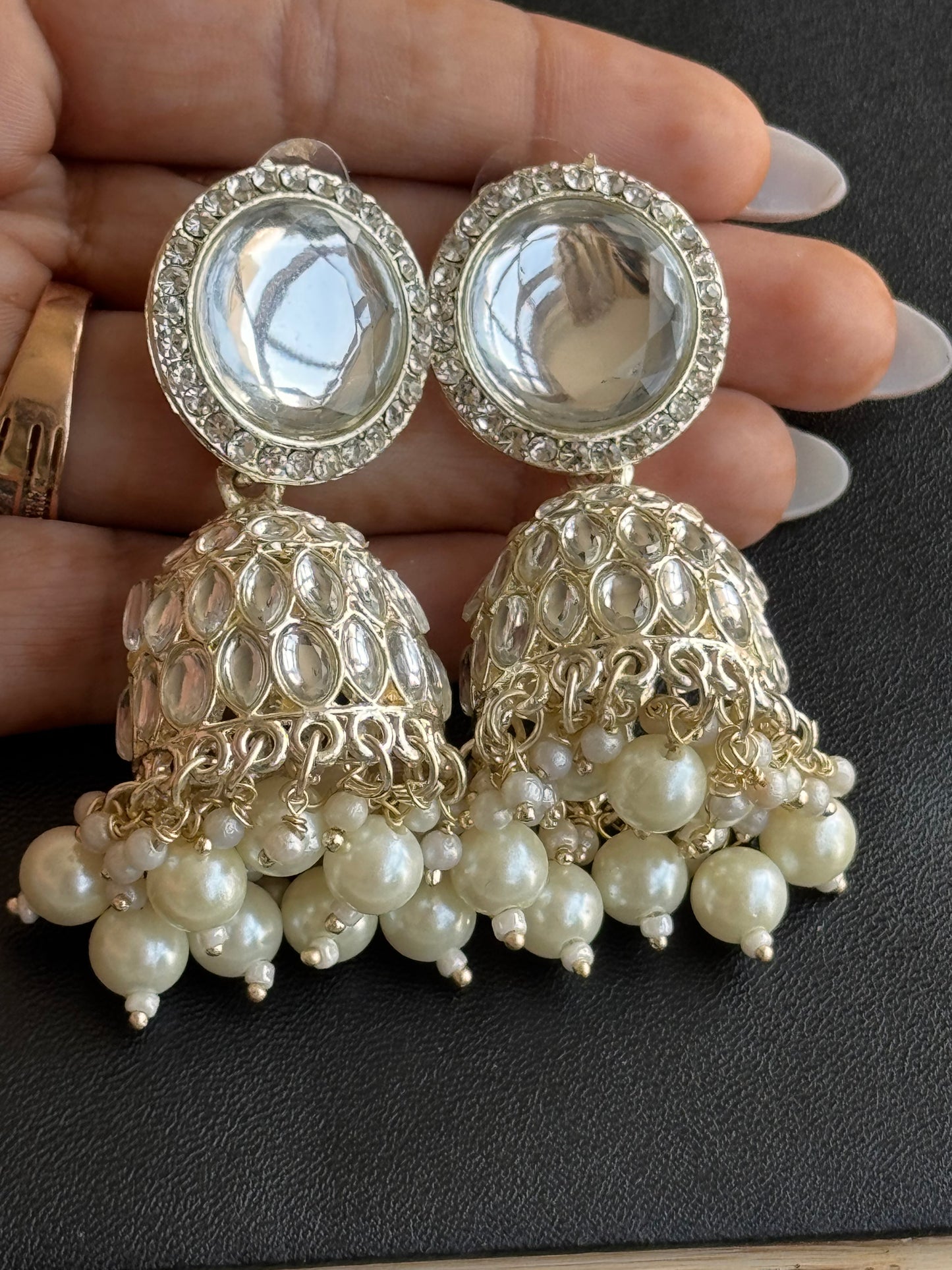 The Noor Kundan & Pearl Jhumkas