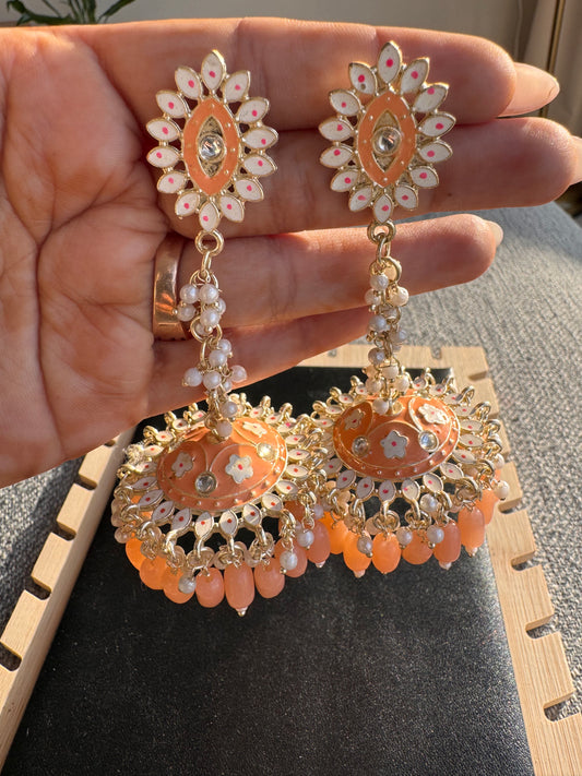 The Sunset Crush Minakari Drape Jhumkas