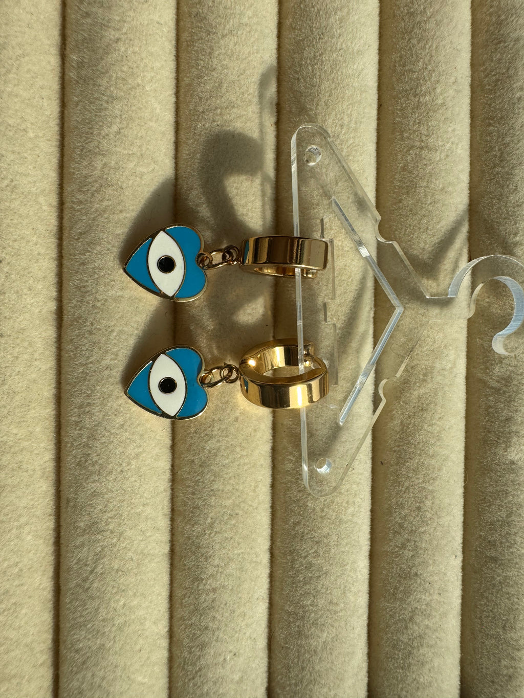 Amulet of Love Evil Eye Huggie Earrings