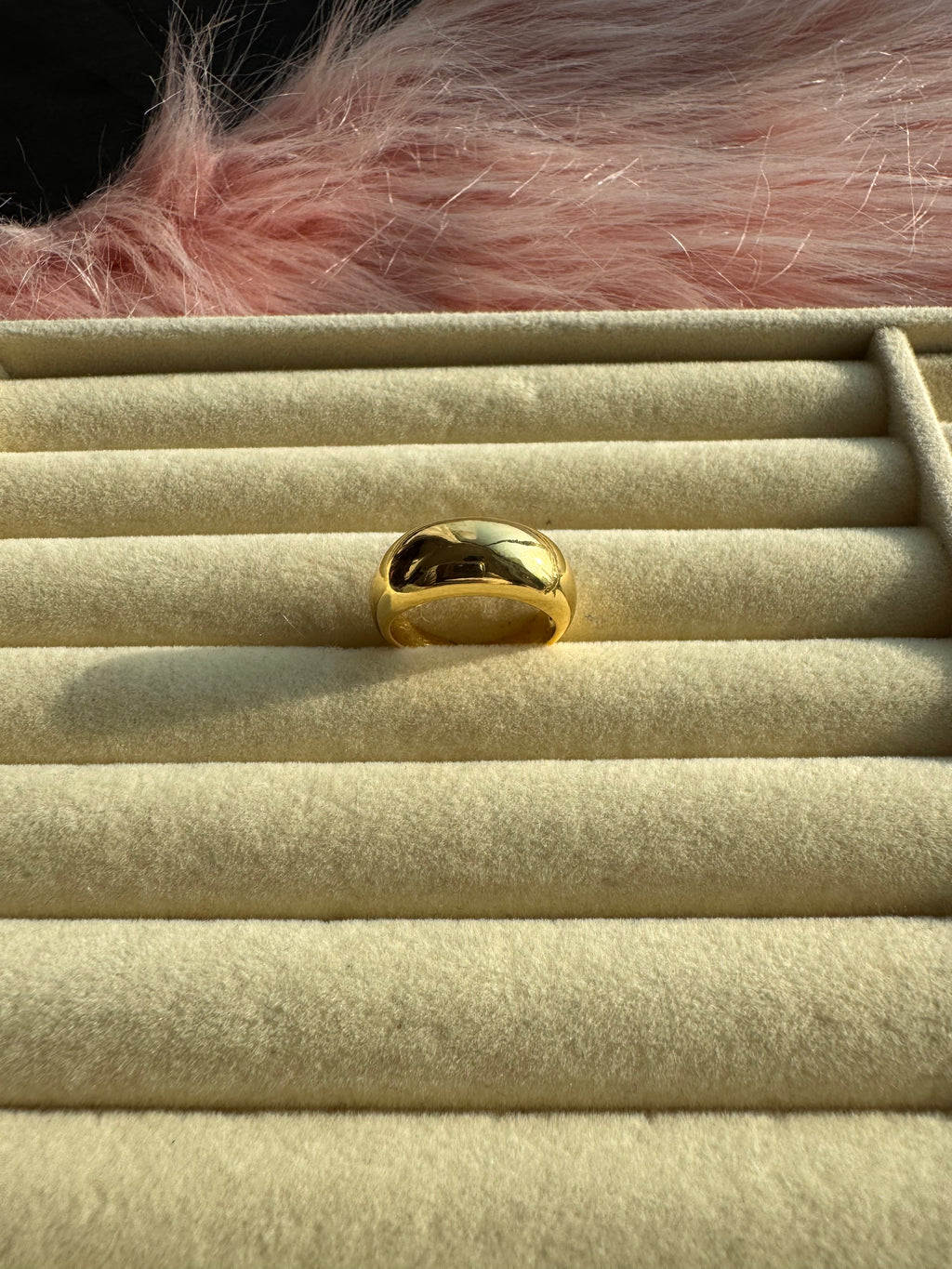 The Molten Curve Gold Adjustable Ring