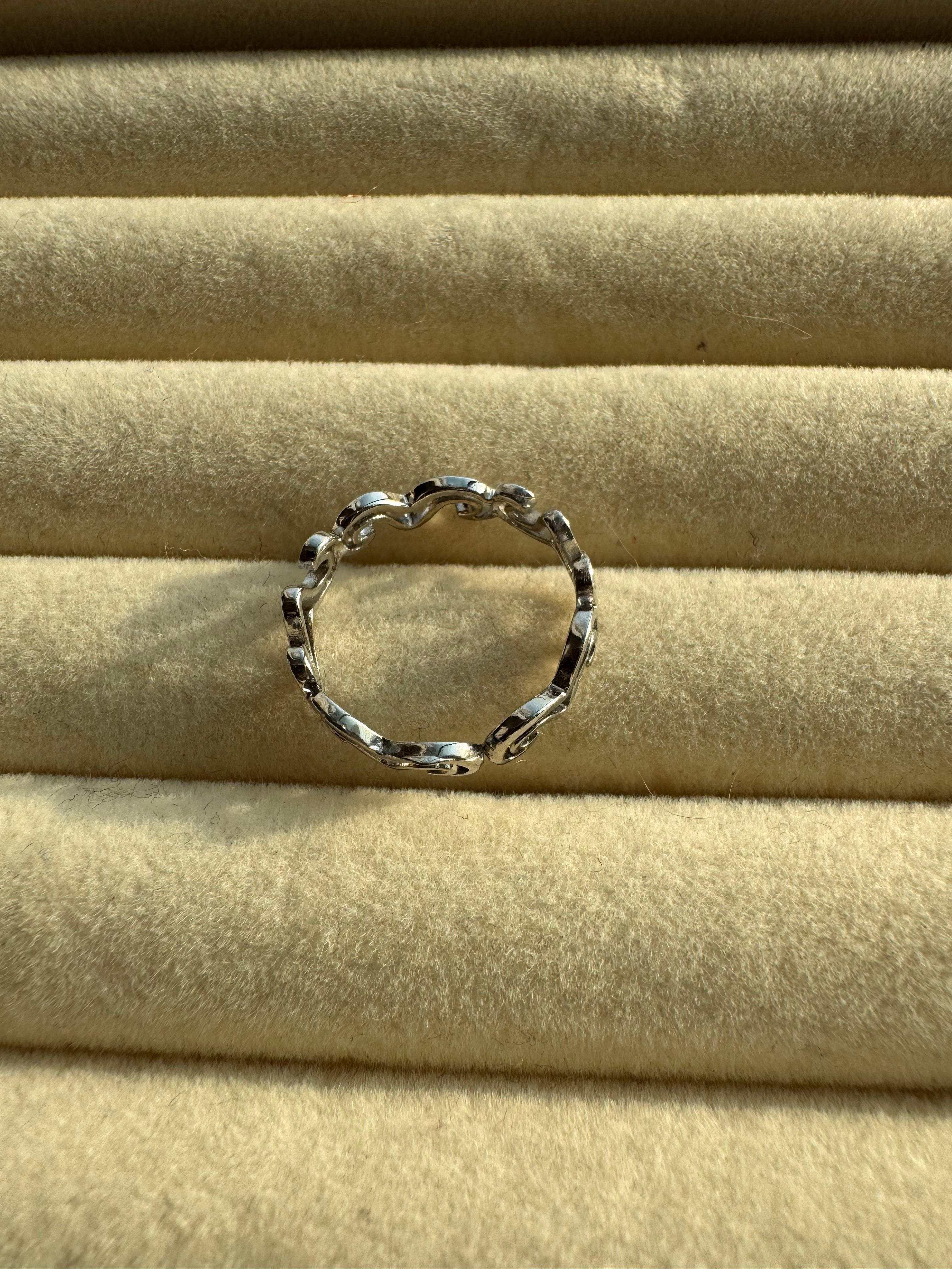 The Fluid Wave Silver Ring