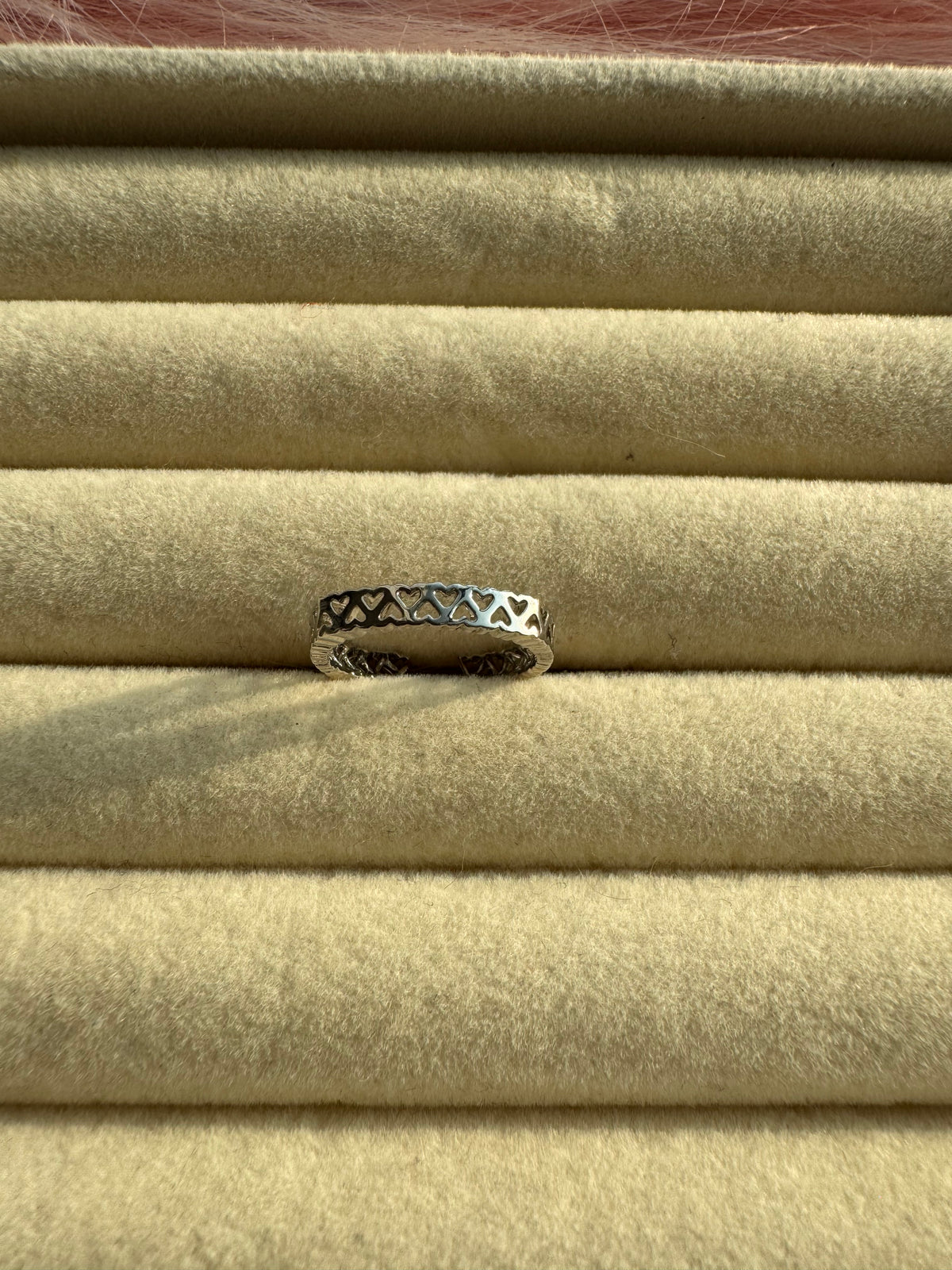 The Interlocking Hearts Silver Adjustable Ring