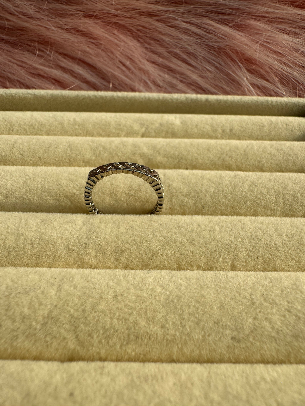 The Interlocking Hearts Silver Adjustable Ring