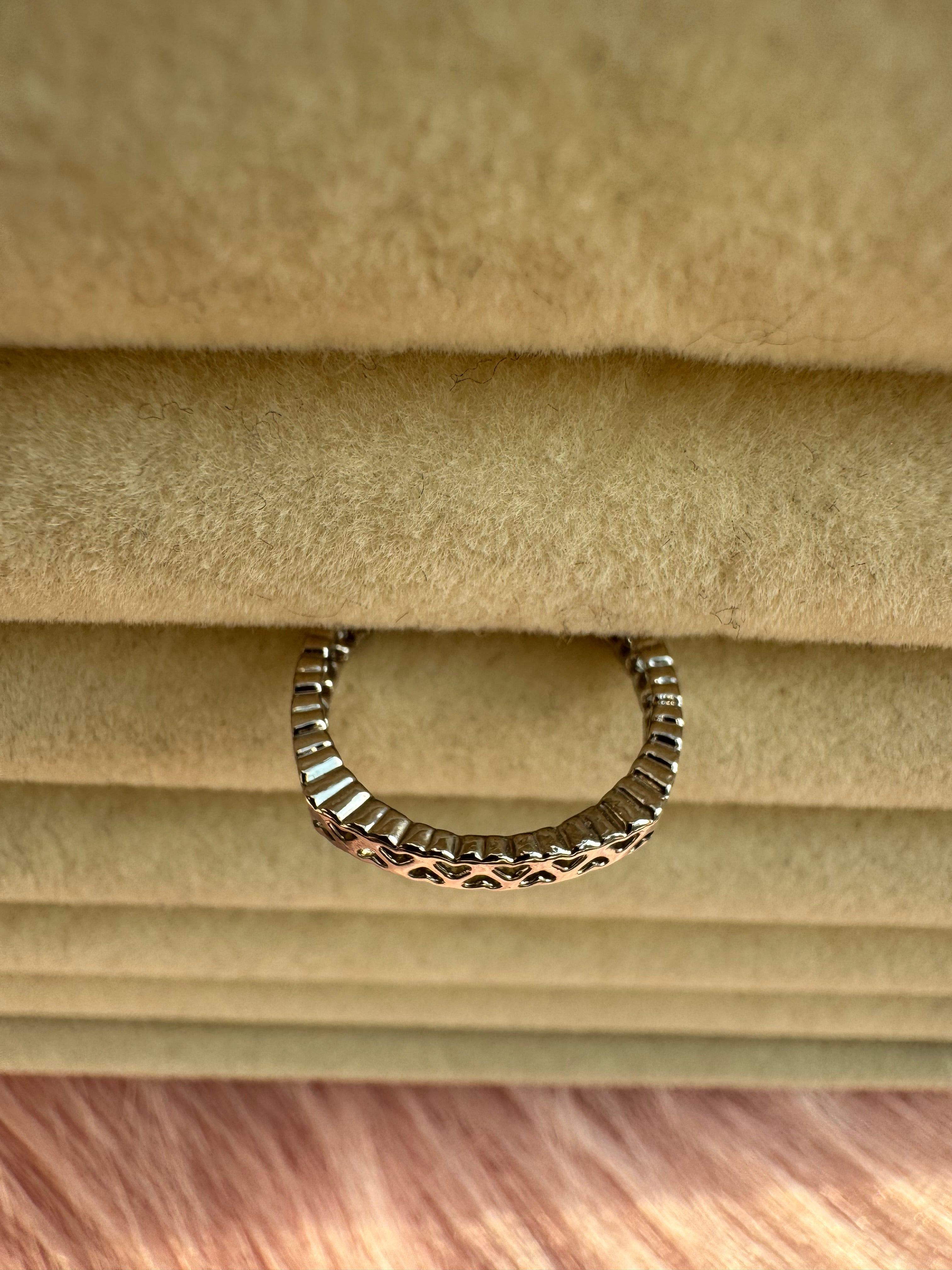 The Interlocking Hearts Silver Adjustable Ring