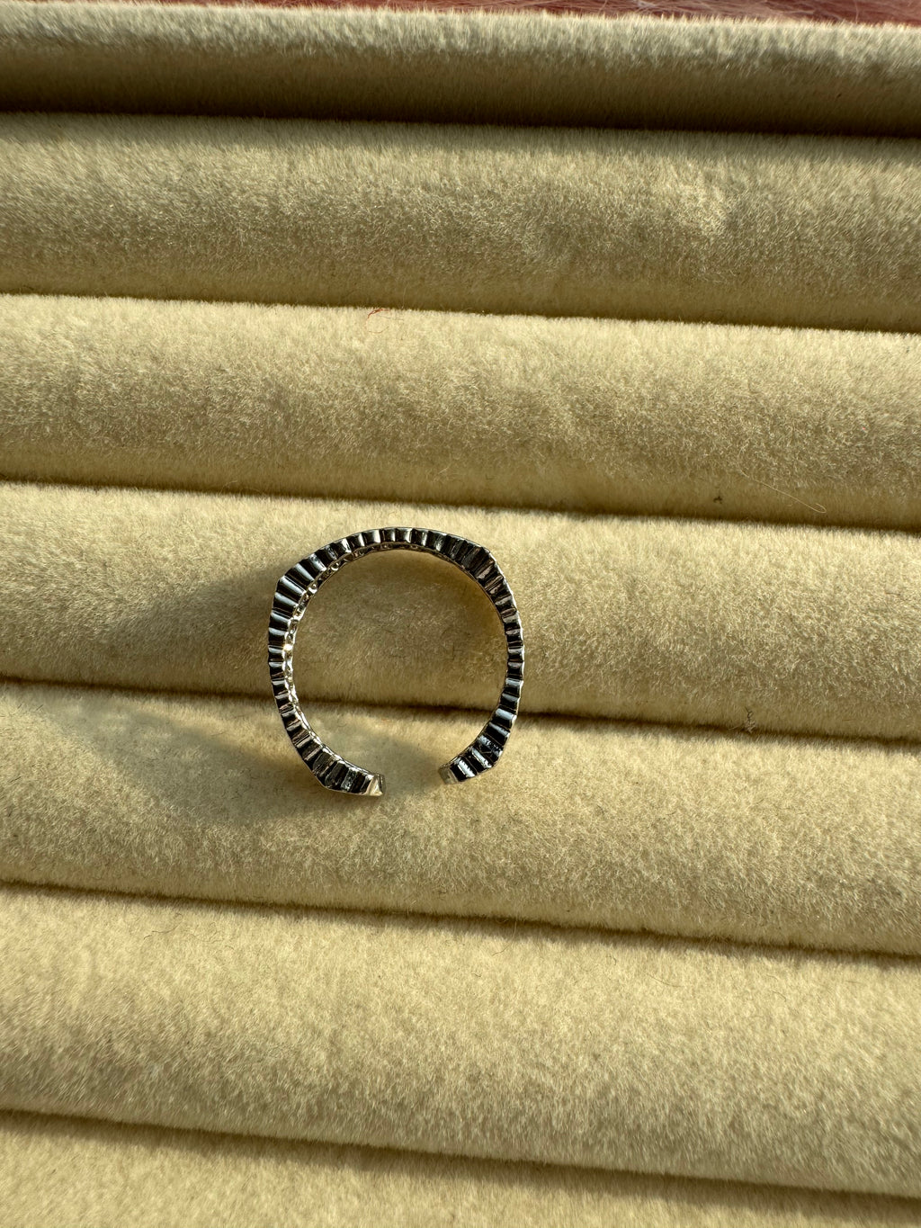 The Interlocking Hearts Silver Adjustable Ring