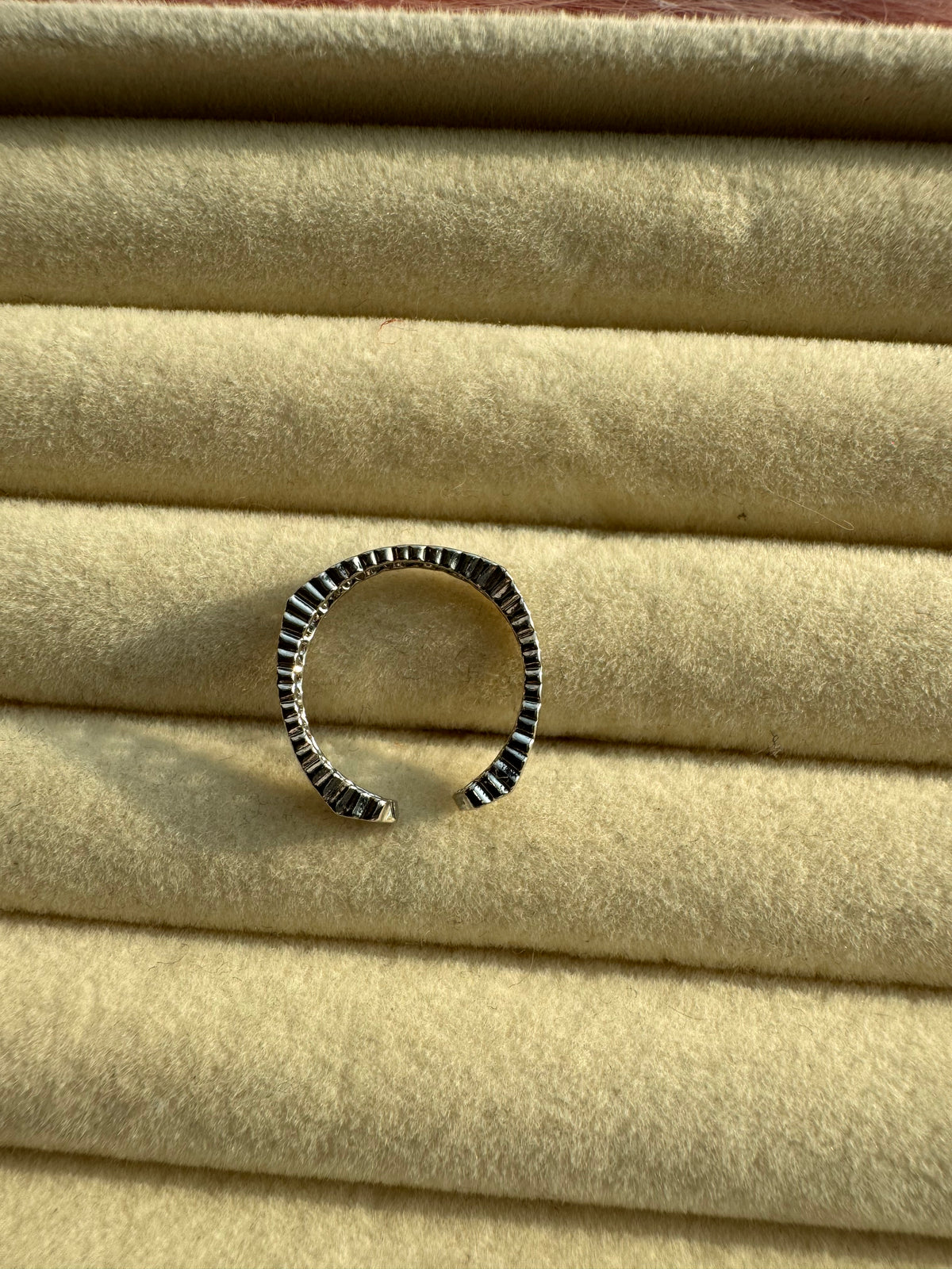 The Interlocking Hearts Silver Adjustable Ring