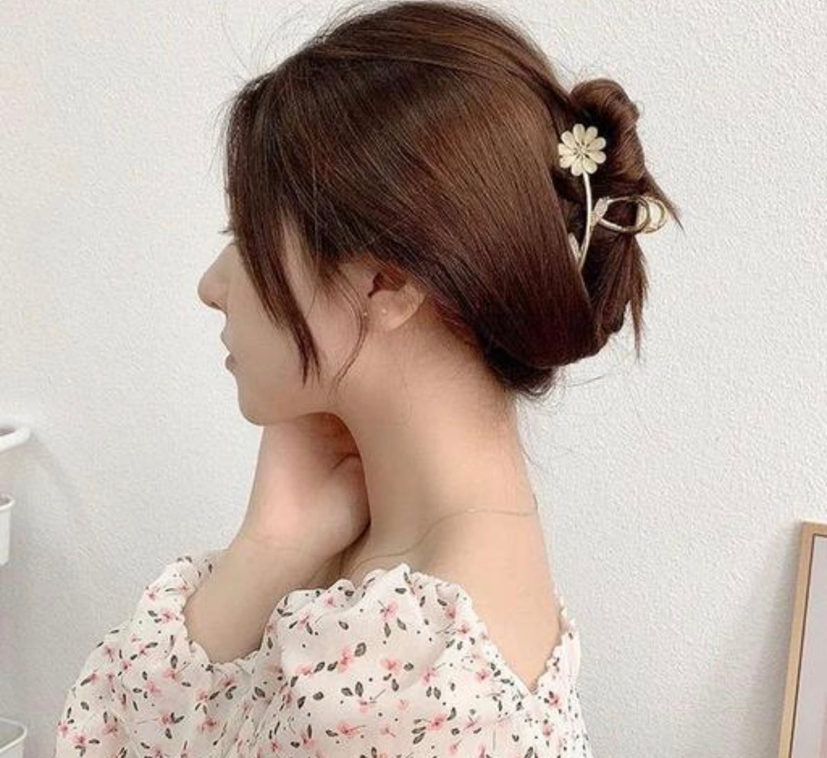 Gilded Pearl Flower Hair Clip