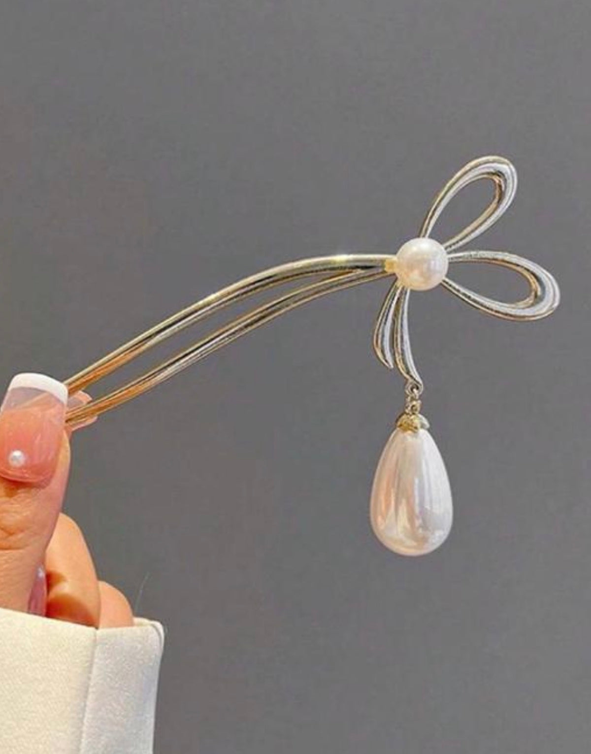 Pearl Bow Hair Pin