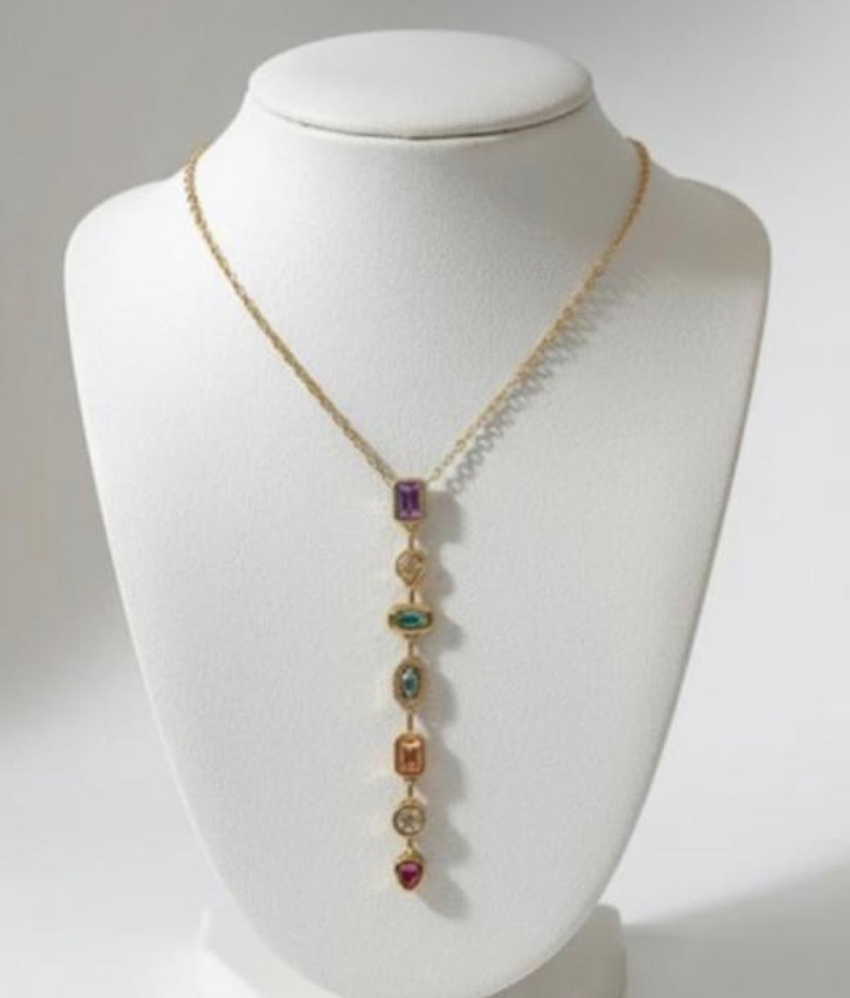 Crystal Cascade Pendant Necklace