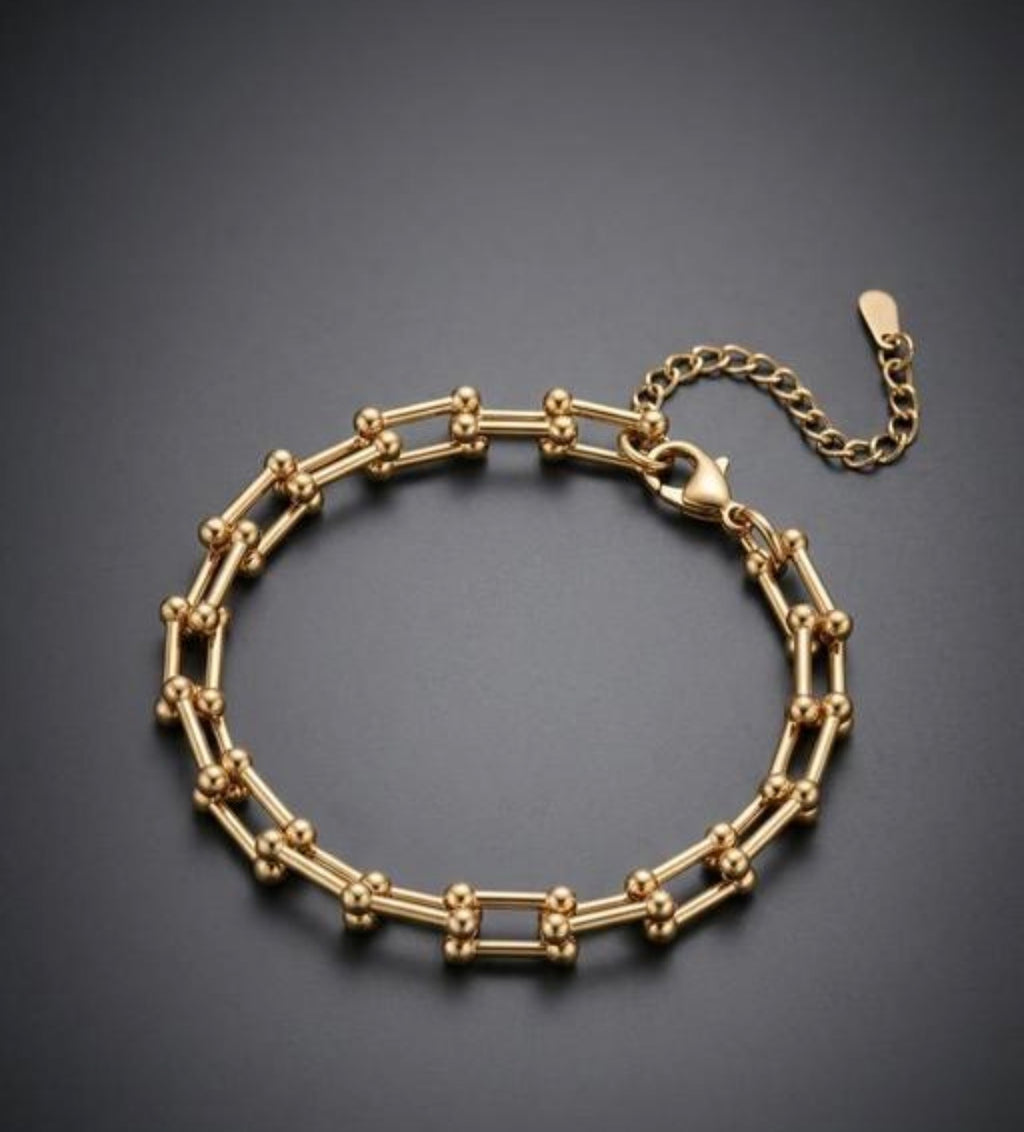 Gold-Tone Chunky Link Bracelet
