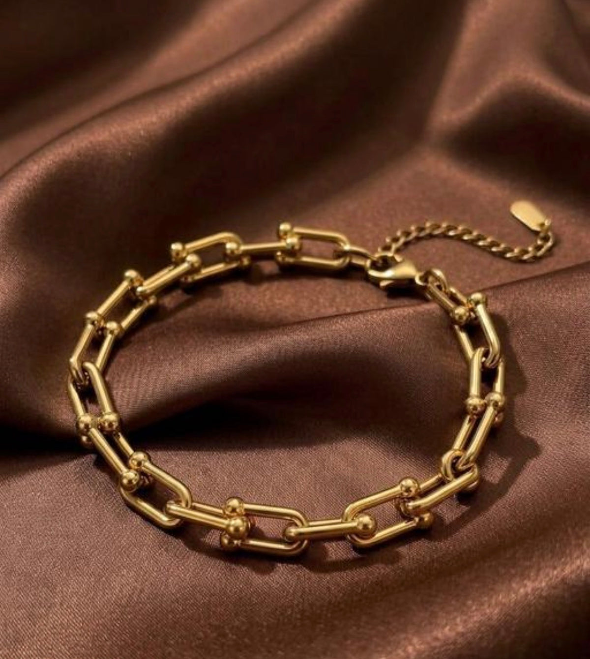 Gold-Tone Chunky Link Bracelet