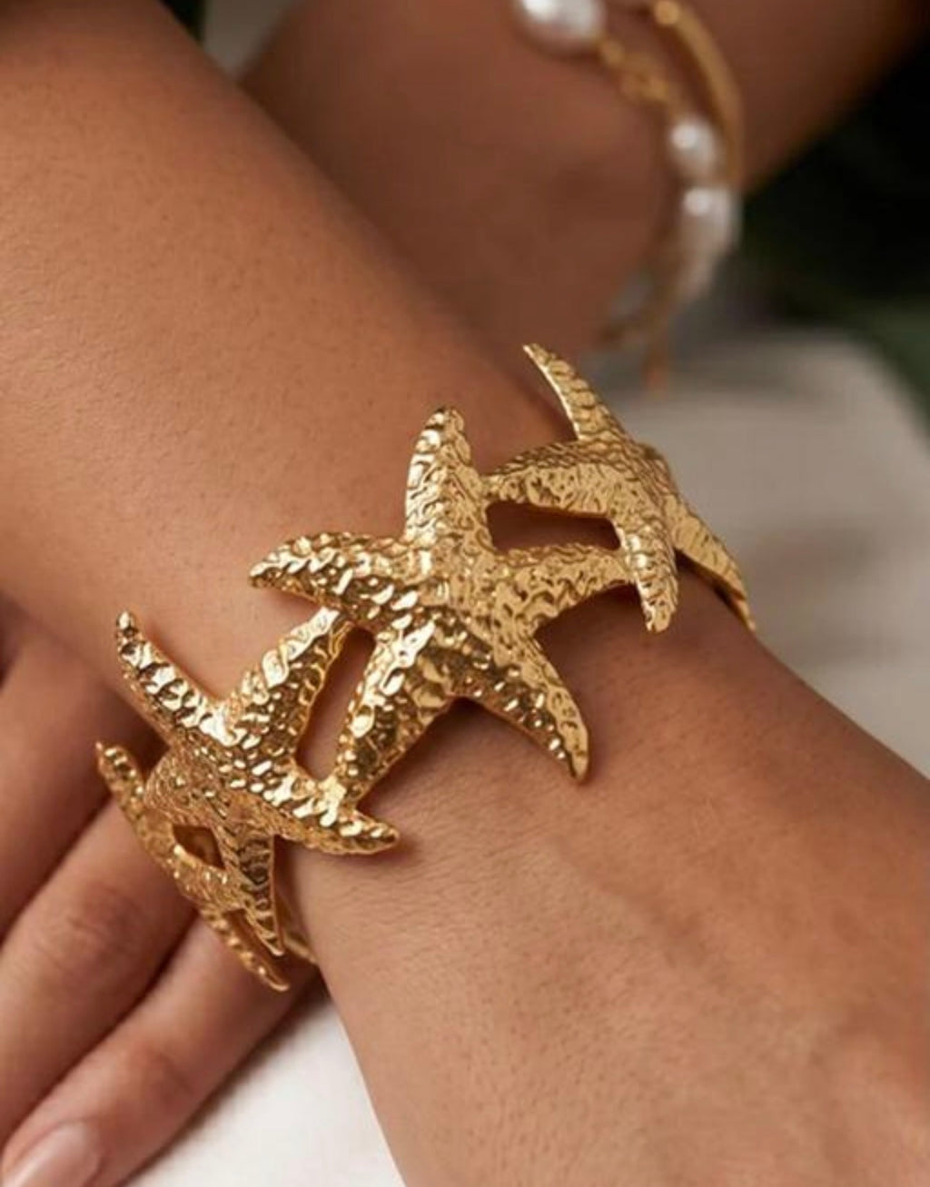 Starfish Sculptural Cuff Bracelet