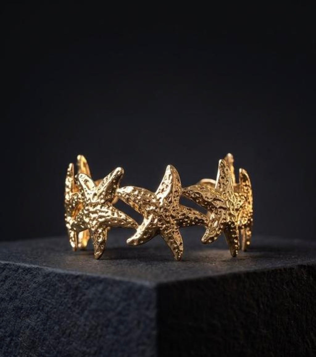 Starfish Sculptural Cuff Bracelet