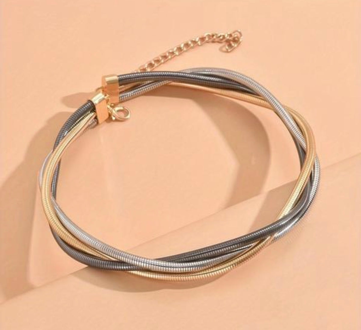 Mixed-Metal Twisted Collar Necklace