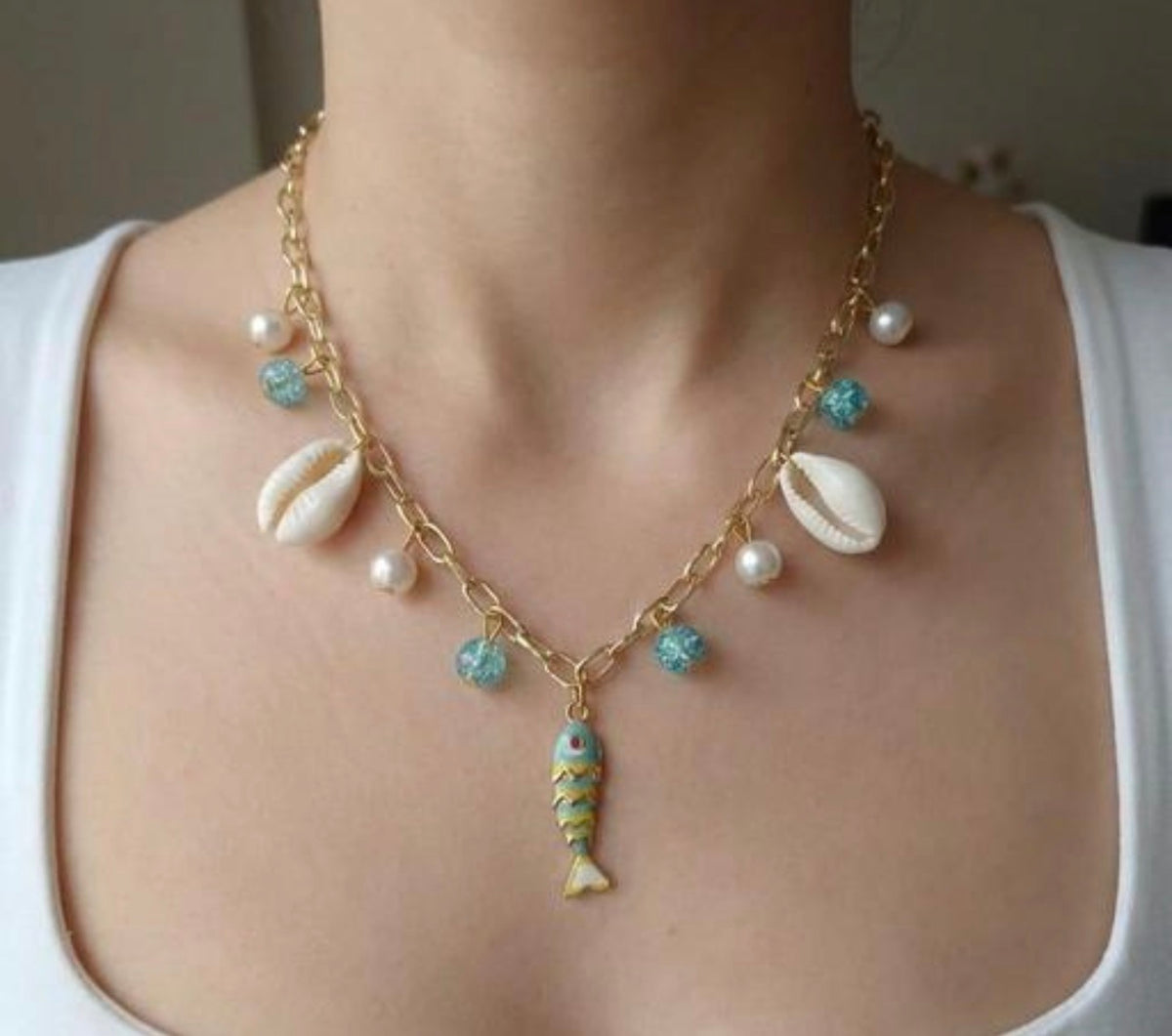 Coastal Chic Beach Fish Necklace