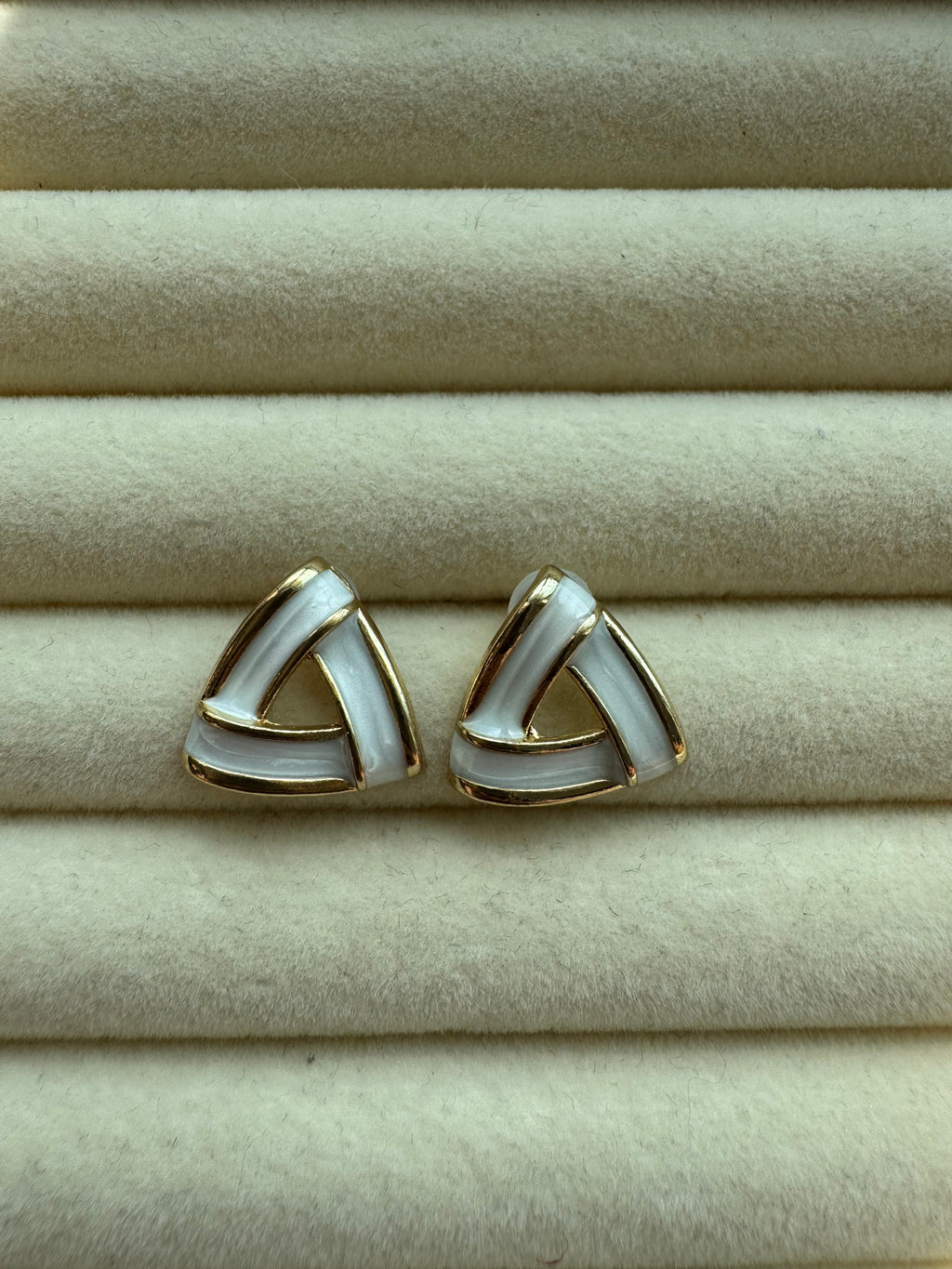 Ivory Knot Stud Earrings