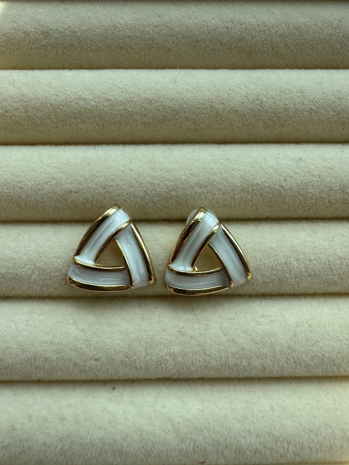 Ivory Knot Stud Earrings