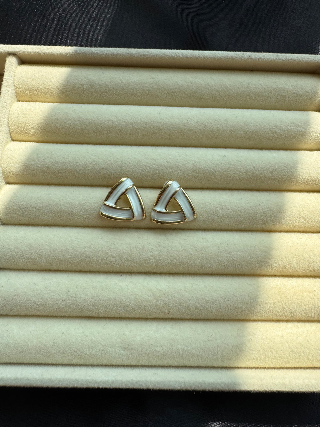 Ivory Knot Stud Earrings