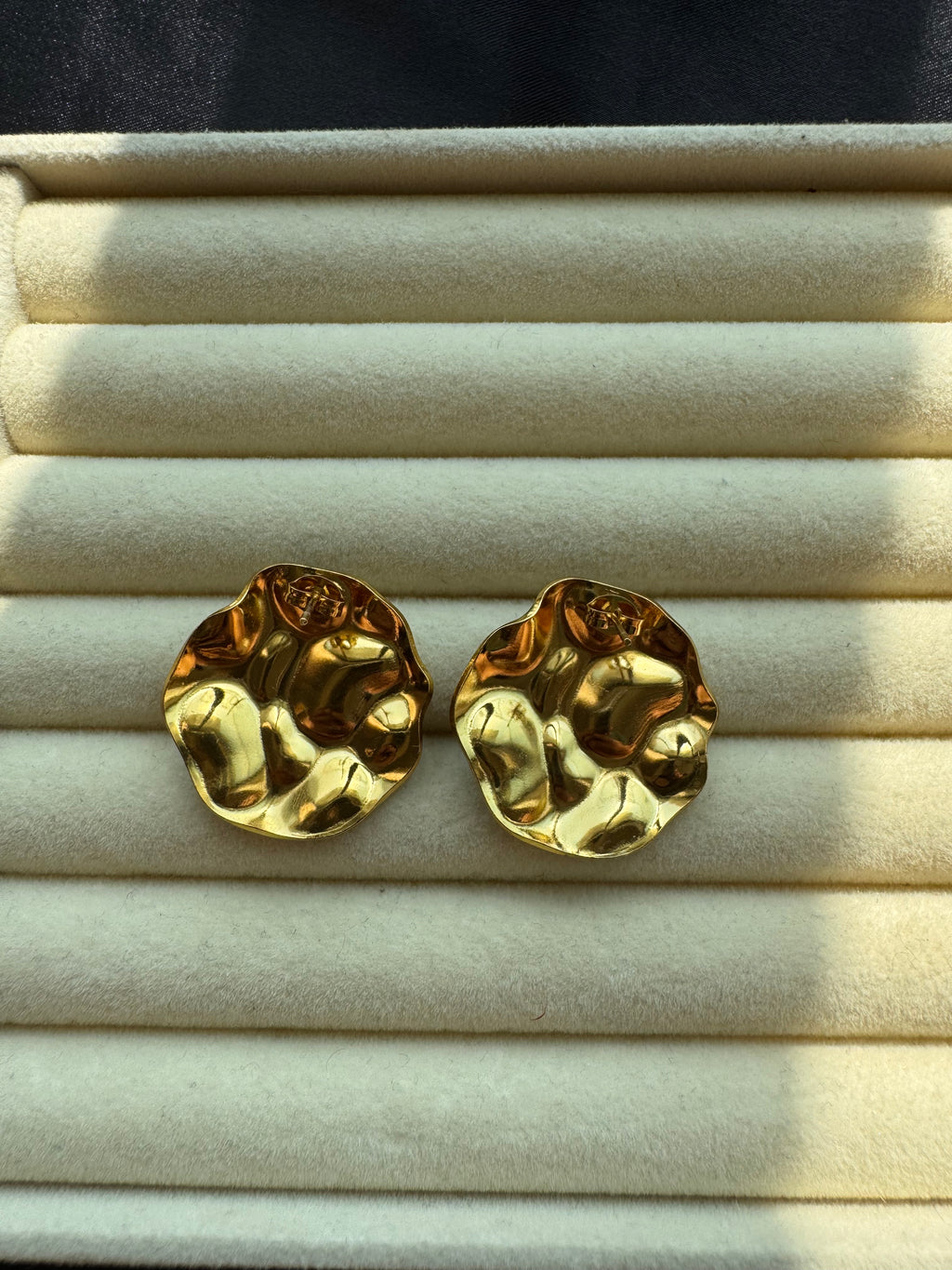 Molten Noir Statement Earrings