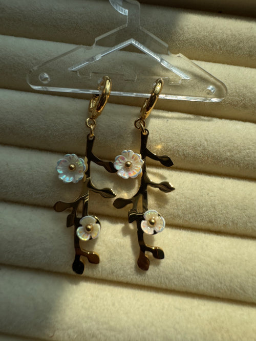 Blossom Branch Drop Earrings