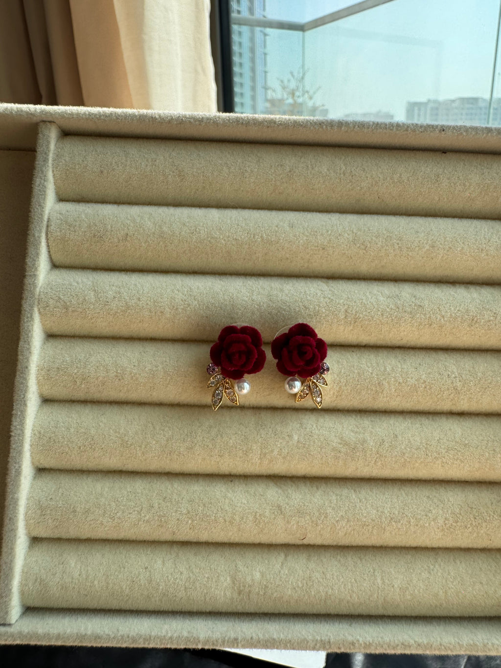 Velvet Rose Statement Studs