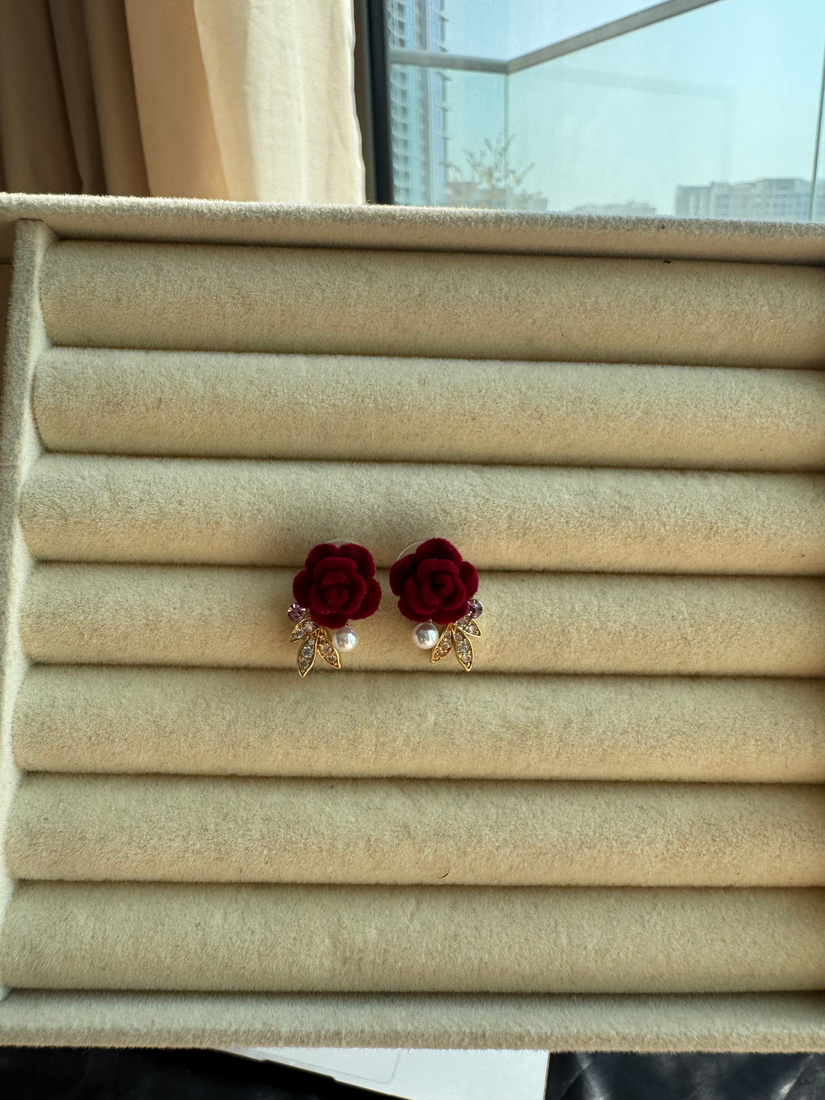 Velvet Rose Statement Studs