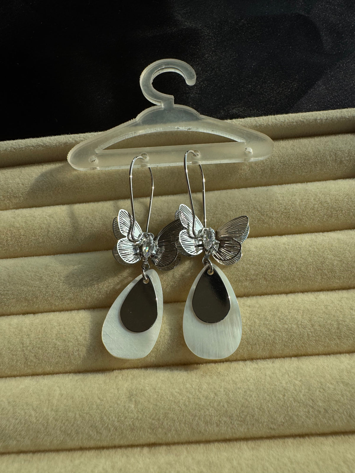Midnight Butterfly Drop Earrings
