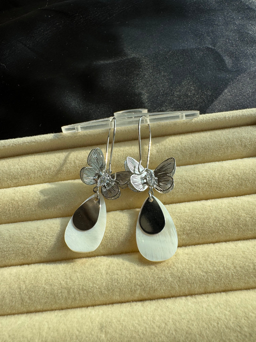 Midnight Butterfly Drop Earrings