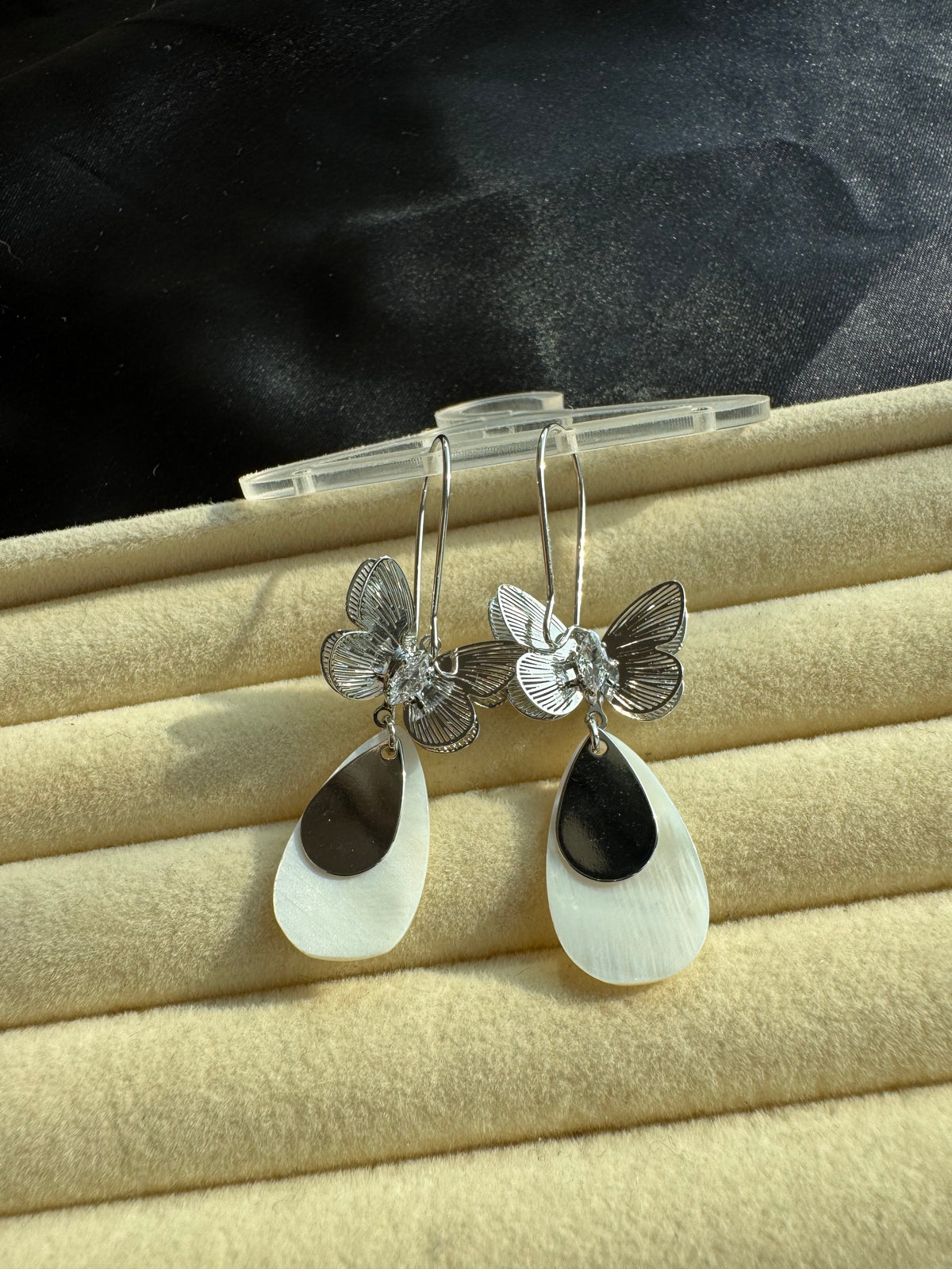 Midnight Butterfly Drop Earrings