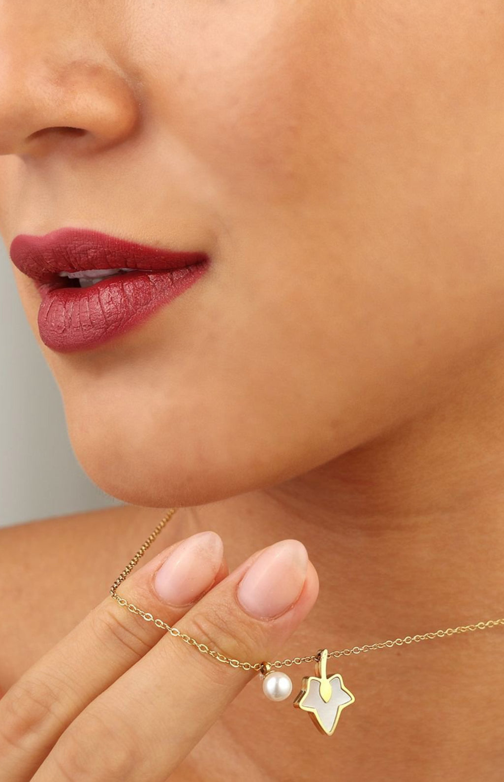 The Pearl & Ivy Leaf Charm Necklace
