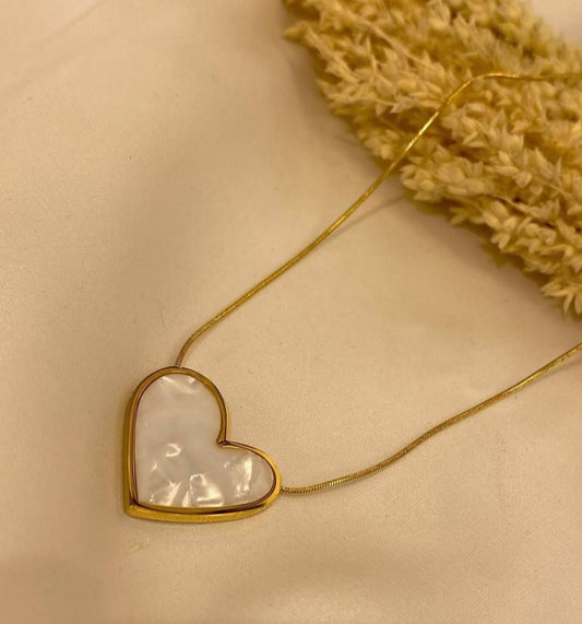 Moonlit Heart Pendant Necklace