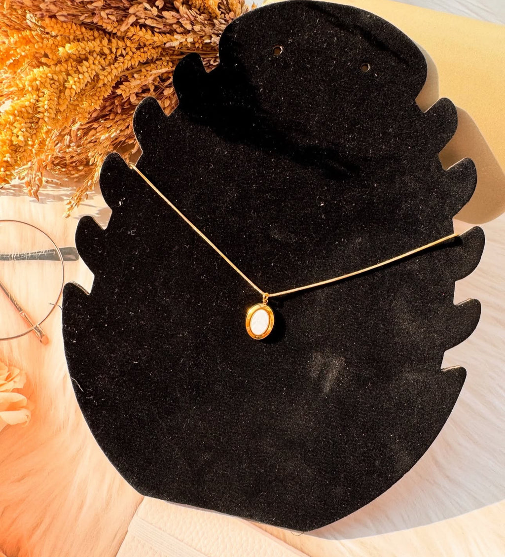 The Pearl-Lustre Oval Medallion Necklace