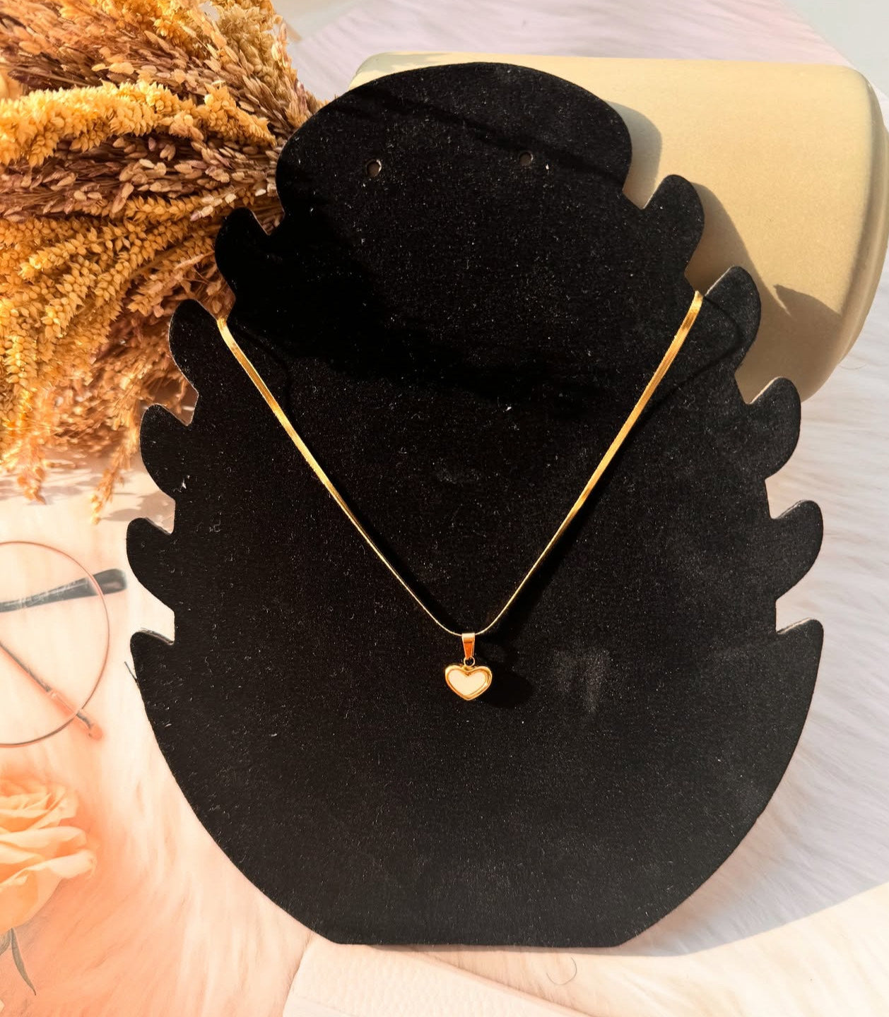 The Liquid Heart Herringbone Necklace