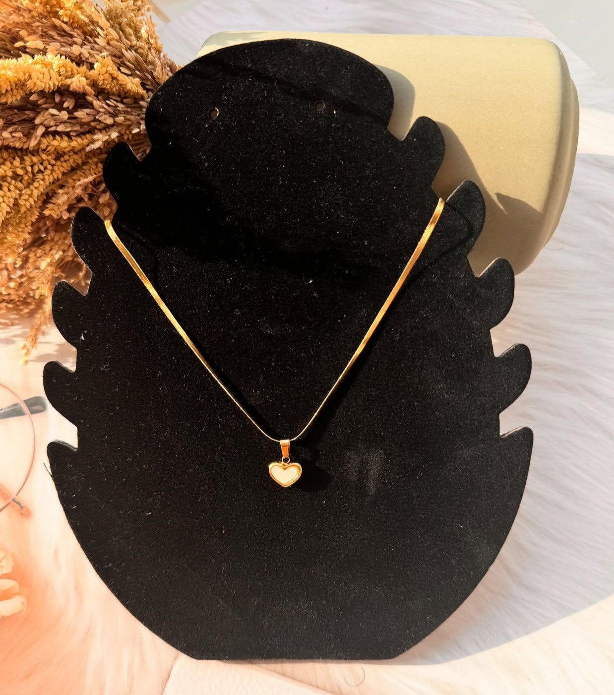The Liquid Heart Herringbone Necklace