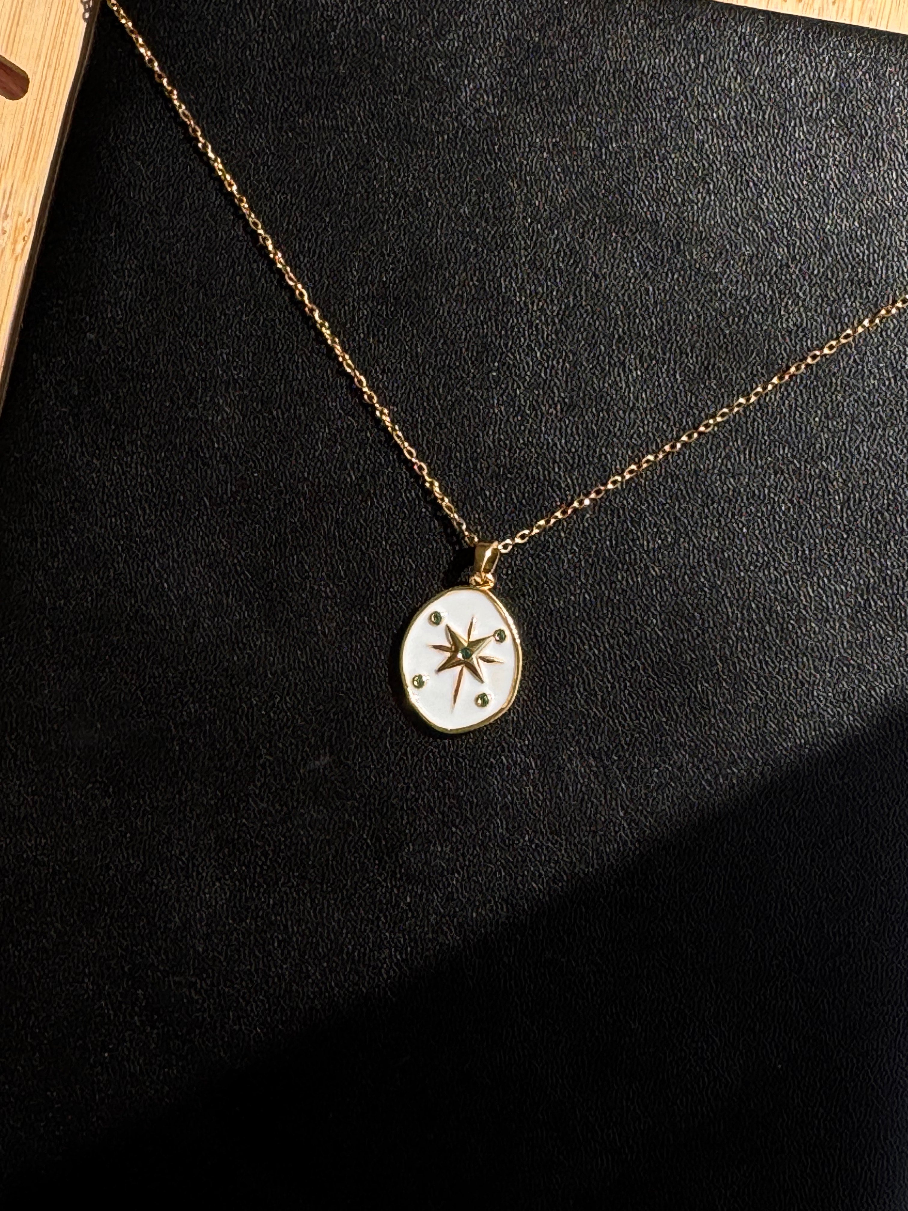 The Celestial Compass Oval Necklace