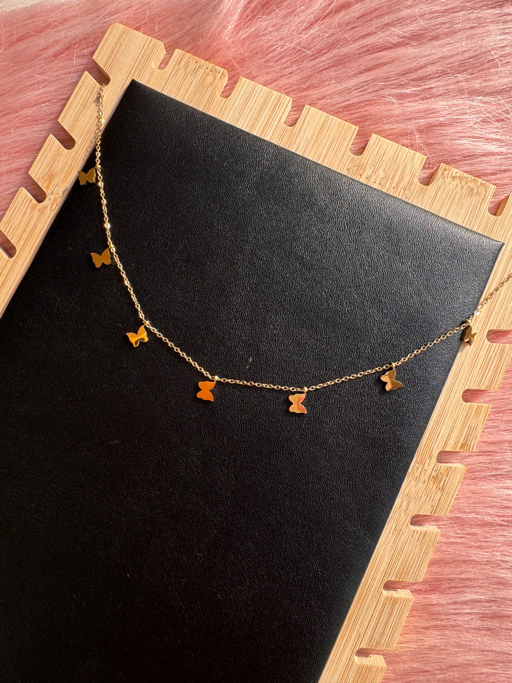 The Flutters & Fine Butterfly Choker Necklace