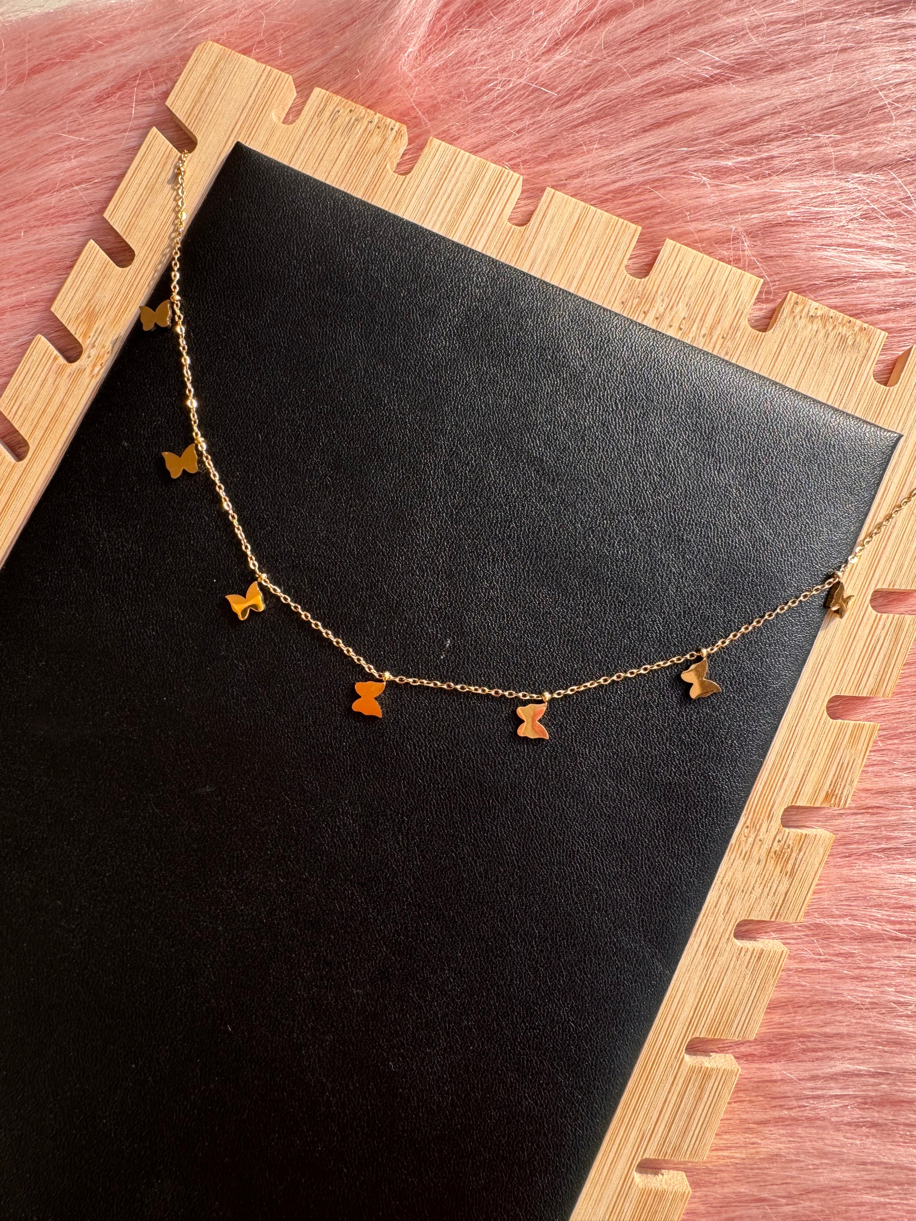 The Flutters & Fine Butterfly Choker Necklace