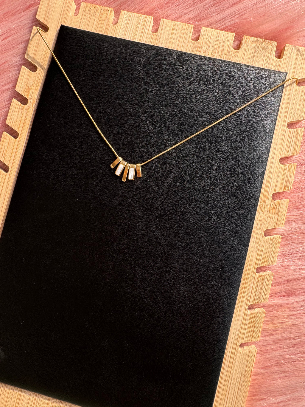 The Pearl-Lustre Radiant Bar Necklace