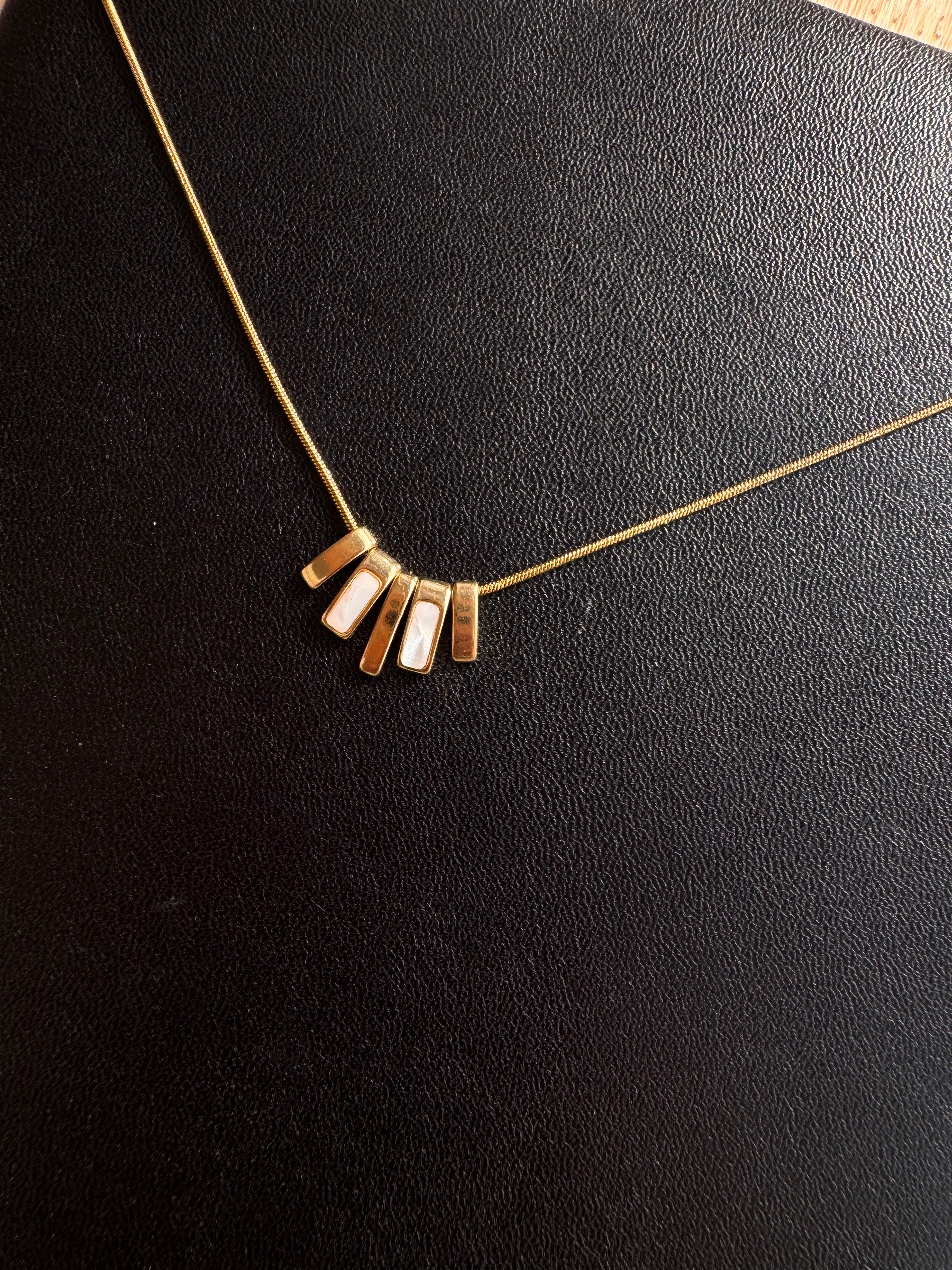 The Pearl-Lustre Radiant Bar Necklace
