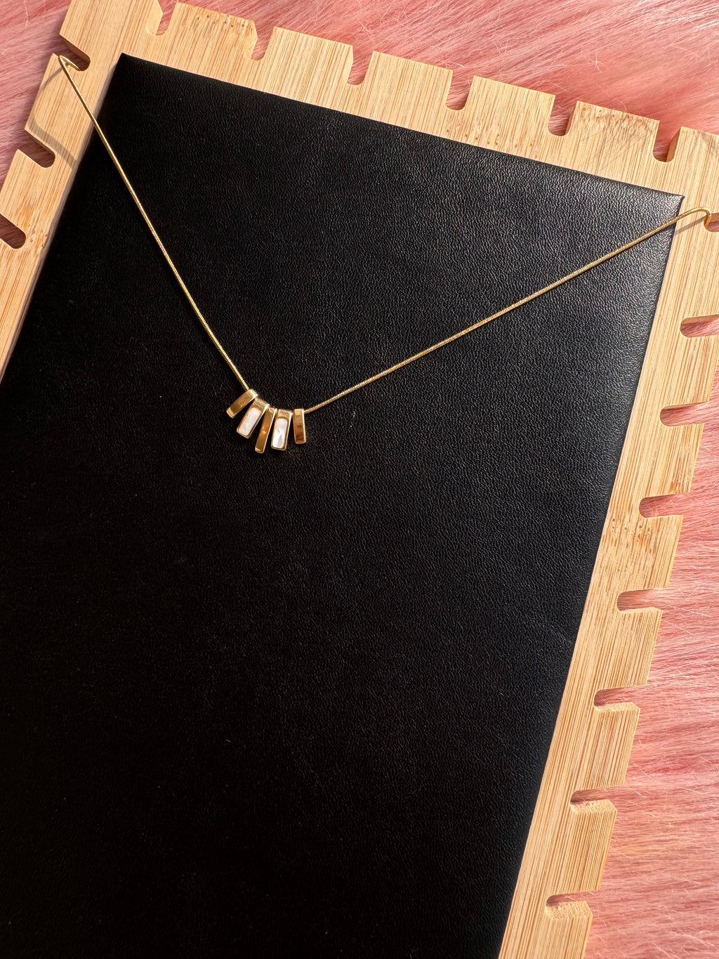 The Pearl-Lustre Radiant Bar Necklace