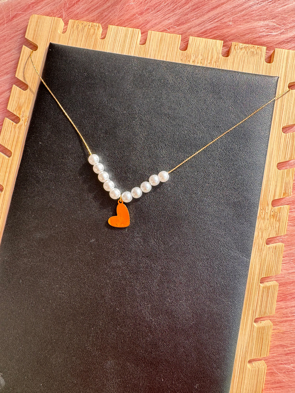 The Asymmetric Pearl Heart Necklace
