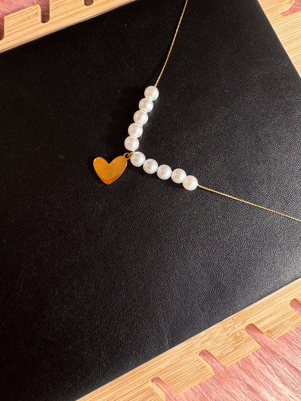 The Asymmetric Pearl Heart Necklace