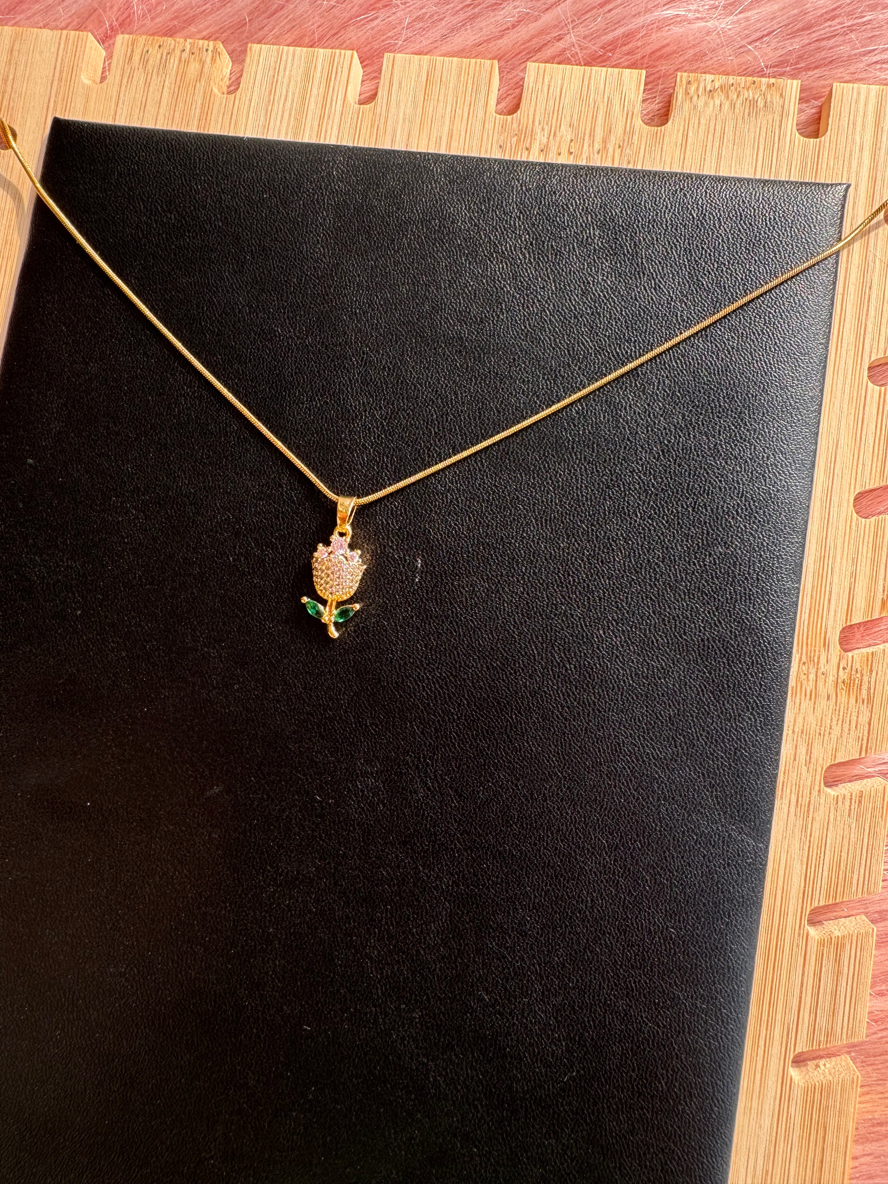 The Shimmering Tulip Pendant Necklace