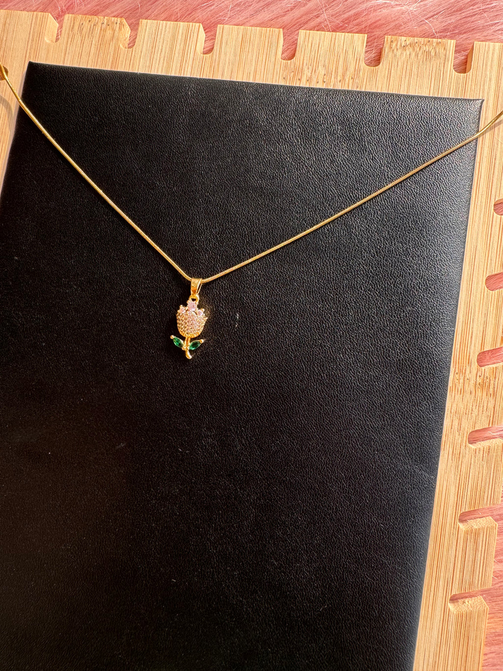 The Shimmering Tulip Pendant Necklace