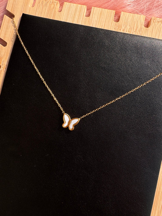Minimal Butterfly Charm Necklace